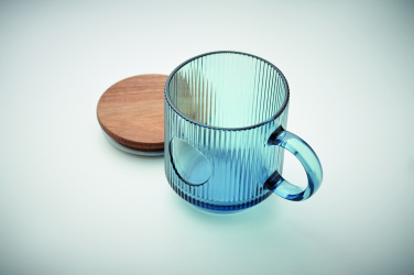 Логотрейд pекламные подарки картинка: Ribbed glass mug 300ml