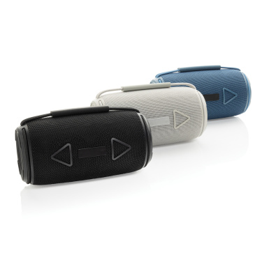 Логотрейд pекламные подарки картинка: Водонепроницаемый динамик Prisma RCS из переработанного пластика IPX 4 мощностью 16 Вт