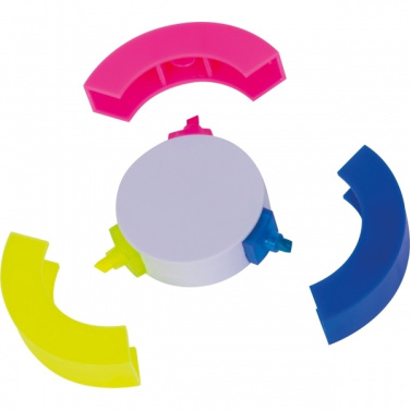 Логотрейд бизнес-подарки картинка: Маркер-хайлайтер 3-в-1 ANDORRA