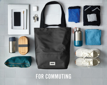 Лого трейд pекламные продукты фото: Черная термосумка-тоут/холодильник Blum 16 л