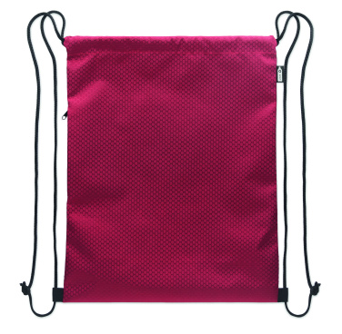 Лого трейд бизнес-подарки фото: Drawstring bag in 420D RPET