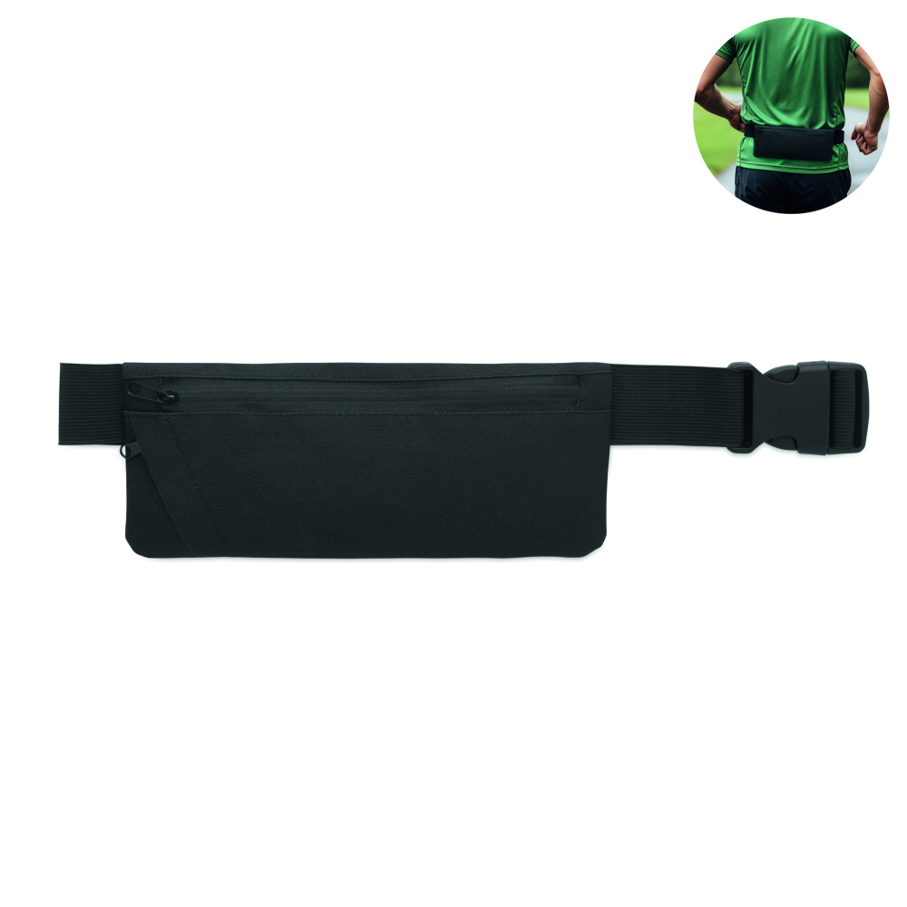 Логотрейд pекламные подарки картинка: Sports waist bag 600D RPET