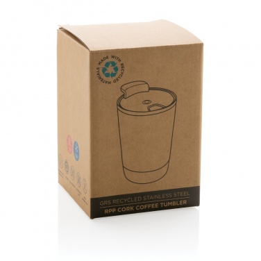 Logotrade reklamprodukter bild: GRS RPP stainless steel kork mugg