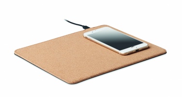 Logotrade kampanjprodukter bild: Musplatta kork med laddare  15W