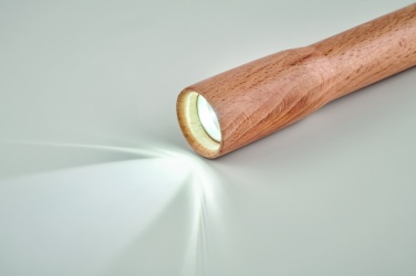 Logotrade profilprodukter bild: Ficklampa i trä med COB-ljus