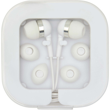 Logotrade presentreklam bild: Baekdu headset med Type C-kabel och förvaringsfodral av återvunnen plast