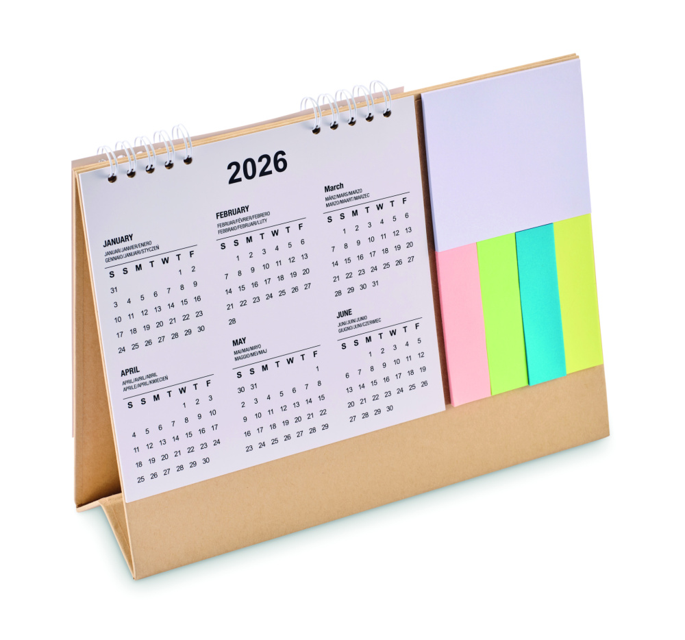 Logotrade kampanjprodukter bild: Skrivbordskalender med memopad