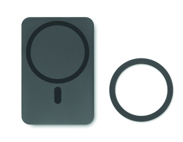 Logotrade presentreklam bild: Powerbank trådlösladdning 15W, 5000 mAh