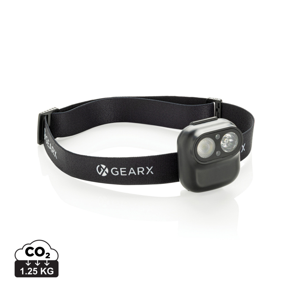 Logotrade presentreklam bild: Gear X pannlampa med rörelsesensor, RCS rplast