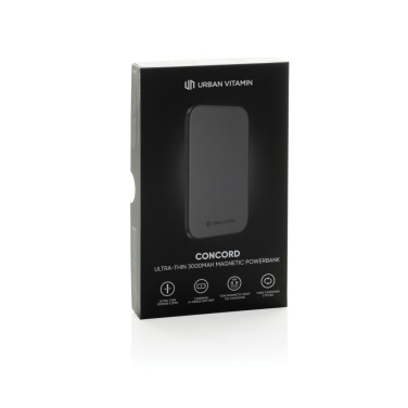 Logotrade profilprodukter bild: Urban Vitamin Concord RCS Ultratunn 3000 mAh powerbank